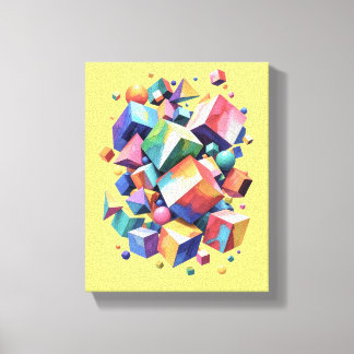 Chromatic Cube Symphony Canvas Print