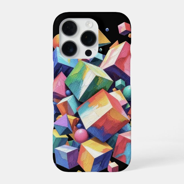 Chromatic Cube Symphony iPhone Case (Back)