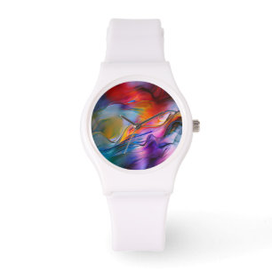 "Chromatic Currents" Contemporary Abstract  Watch