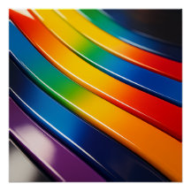Chromatic Curves — Glossy Rainbow Ribbons with Ref