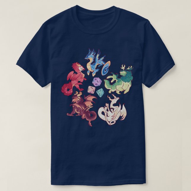 Chromatic dragons T-Shirt (Design Front)