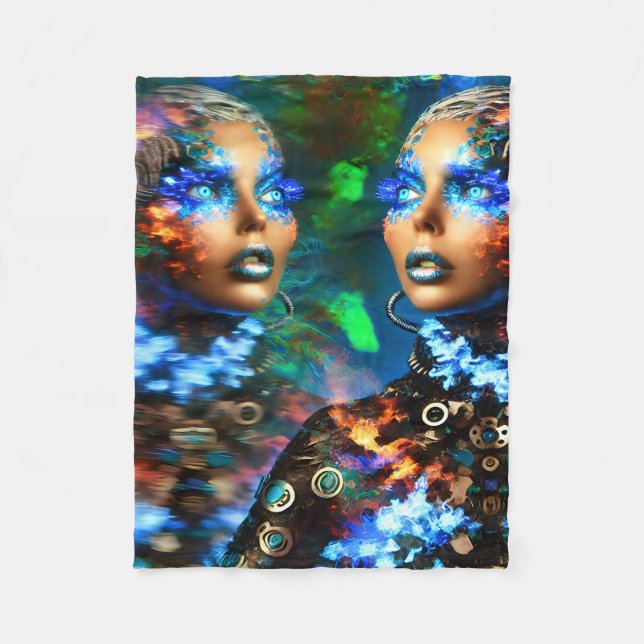 Chromatic Dreamweaver Fleece Blanket (Front)