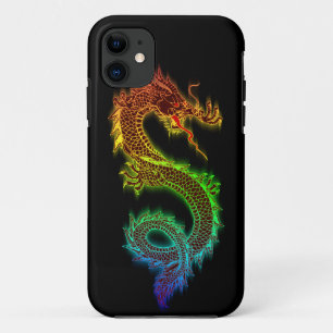 Chromatic Eastern Dragon (black) iPhone 11 Case