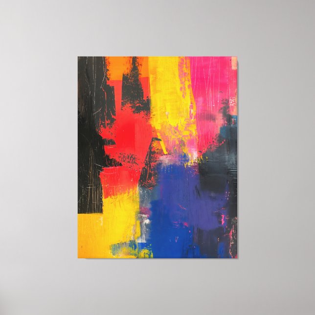 Chromatic Faultline Canvas Print (Front)