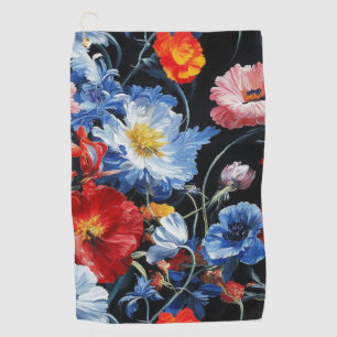 Chromatic Flora Nocturne Golf Towel