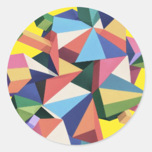 Chromatic Fragment Field Classic Round Sticker