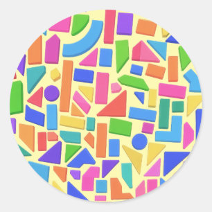 Chromatic Geometry Classic Round Sticker
