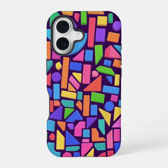 Chromatic Geometry iPhone 16 Case (Back)