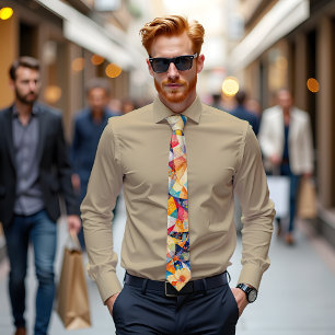 Chromatic Harmony Abstract Art Tie