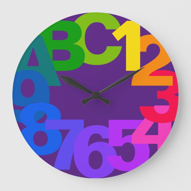 Chromatic Hexadecimal 12-Hour Large Clock (Front)