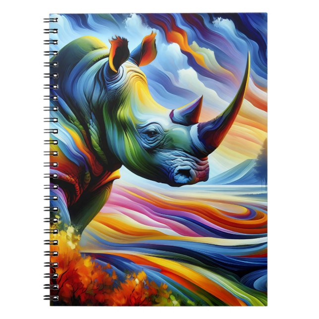 Chromatic Horizon Rhino Notebook (Front)