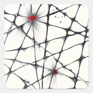 Chromatic Intersections Square Sticker