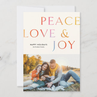 Chromatic Joy Holiday Photo Card