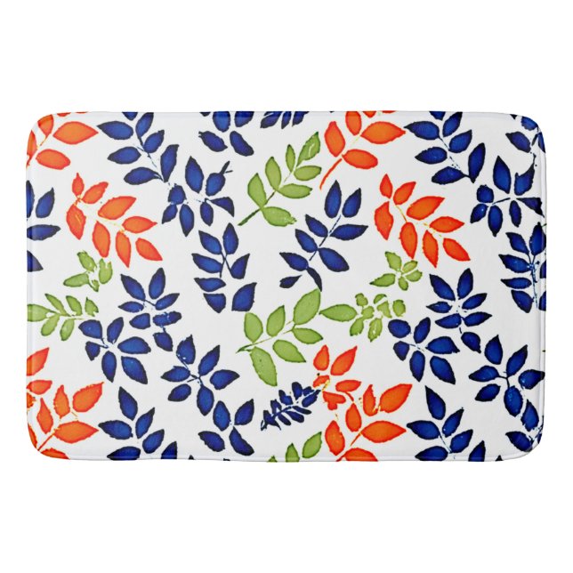 Chromatic Leaf Repeat Bath Mat (Front)
