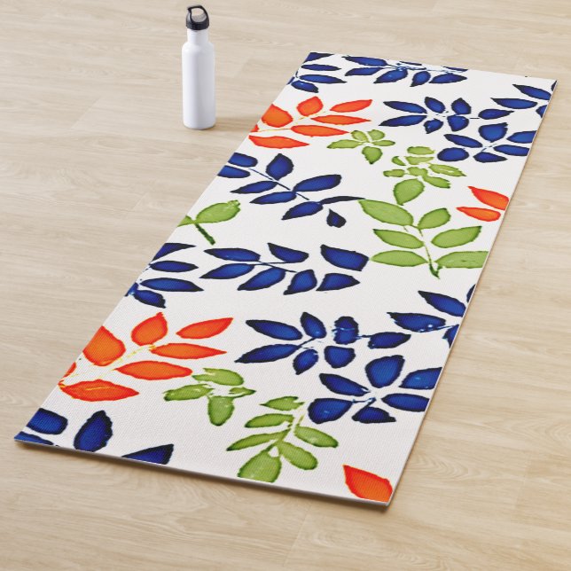 Chromatic Leaf Repeat Yoga Mat (In Situ)