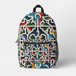 Chromatic Maze Printed Backpack