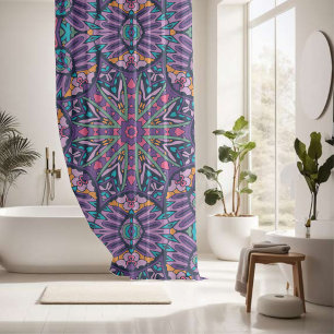 Chromatic Orb Design Shower Curtain