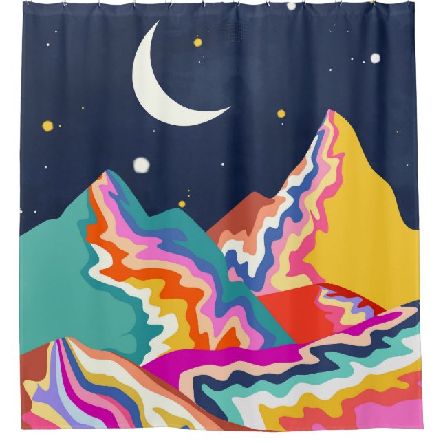 Chromatic Peaks Shower Curtain (Front)