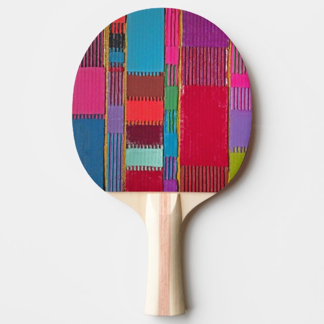 Chromatic Quilt Ping Pong Paddle (Front)