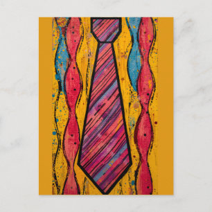 Chromatic Rhythm Tie Postcard
