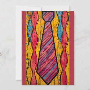 Chromatic Rhythm Tie Thank You Card