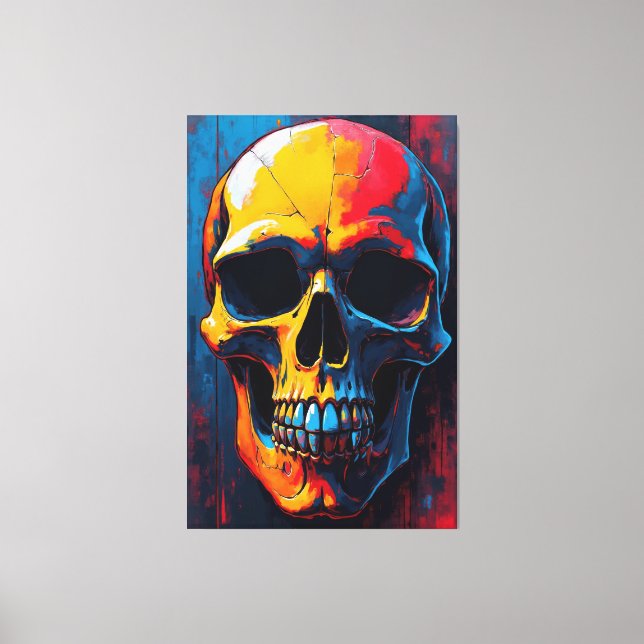 Chromatic Skull Canvas Print (Front)