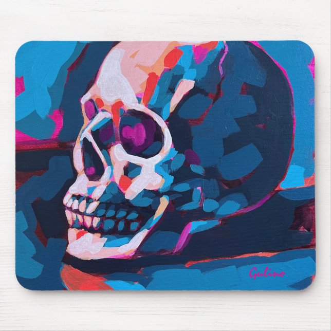 Chromatic Skull Painting Mouse Mat (Front)
