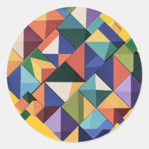 Chromatic Structure Classic Round Sticker