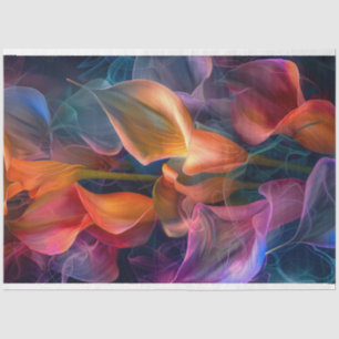 Chromatic Vibrantly Coloured Calla Lillie Decoupag Tissue Paper