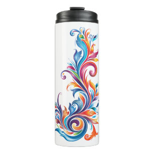 "Chromatic Vortex" abstract colors design Thermal Tumbler