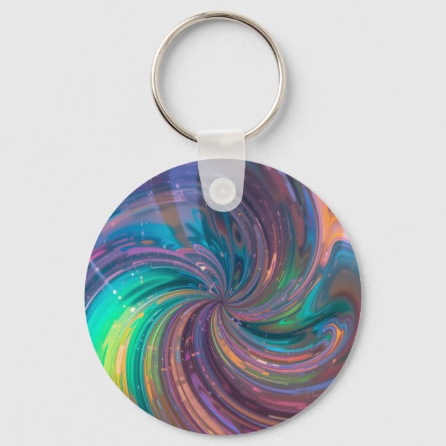 Chromatic Vortex Key Ring (Front)