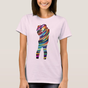 Chromatic Waves Romantic Couple T-Shirt