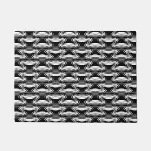 Chromaz S1 Black and Chrome Pattern Door Mat