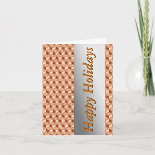 Chrome 3-d boxes - copper coloured holiday card