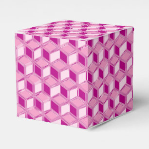 Chrome 3-d boxes - fuchsia pink
