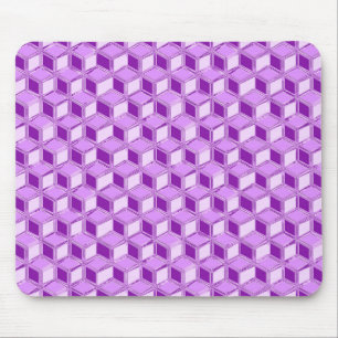 Chrome 3-d boxes - violet purple mouse mat