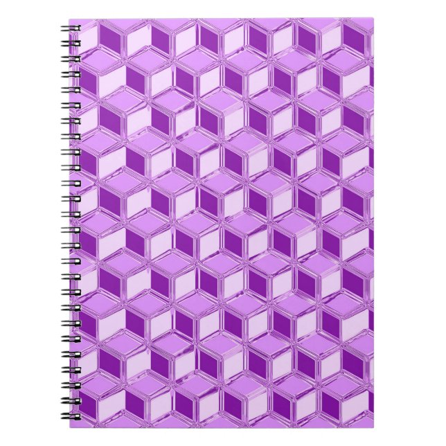 Chrome 3-d boxes - violet purple notebook (Front)