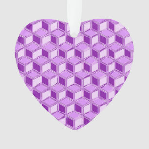 Chrome 3-d boxes - violet purple ornament