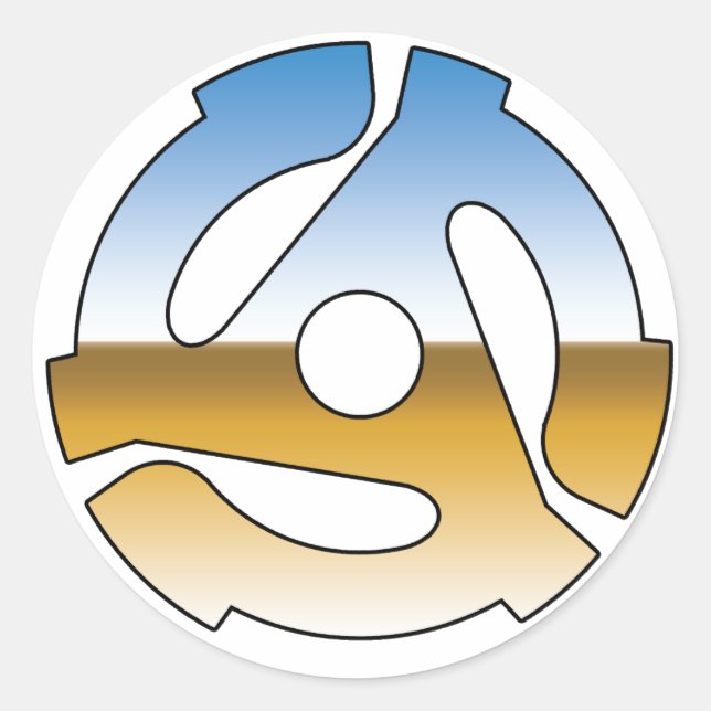 Chrome 45 RPM Classic Round Sticker (Front)
