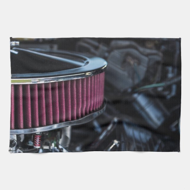 Chrome Air Intake Tea Towel (Horizontal)