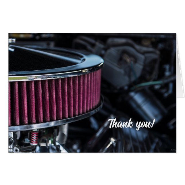 Chrome Air Intake Thank You Card (Front Horizontal)