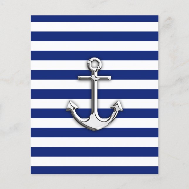 Chrome Anchor on Navy Stripes Flyer (Front)