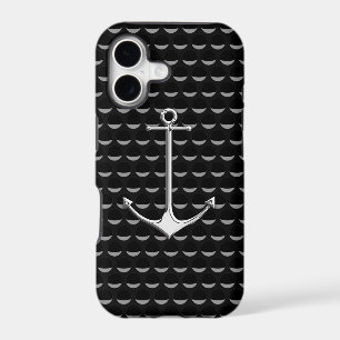 Chrome Anchor on Wave Cups Nautical Lifestyle