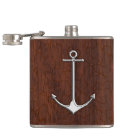 Chrome Anchor on Wet Mahogany Print