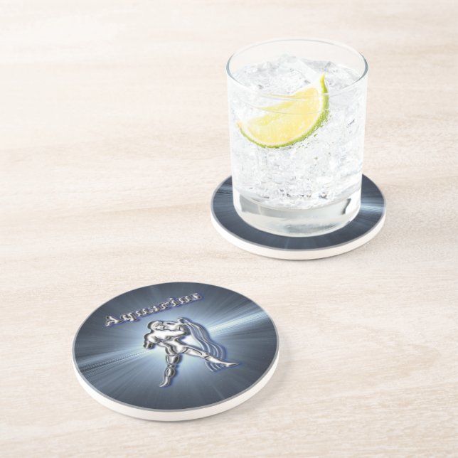 Chrome Aquarius Coaster (Side)
