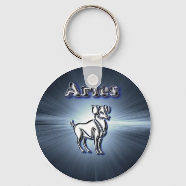 Chrome Aries Key Ring (Front)