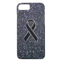 Chrome Black Ribbon Awareness Midnight Blue
