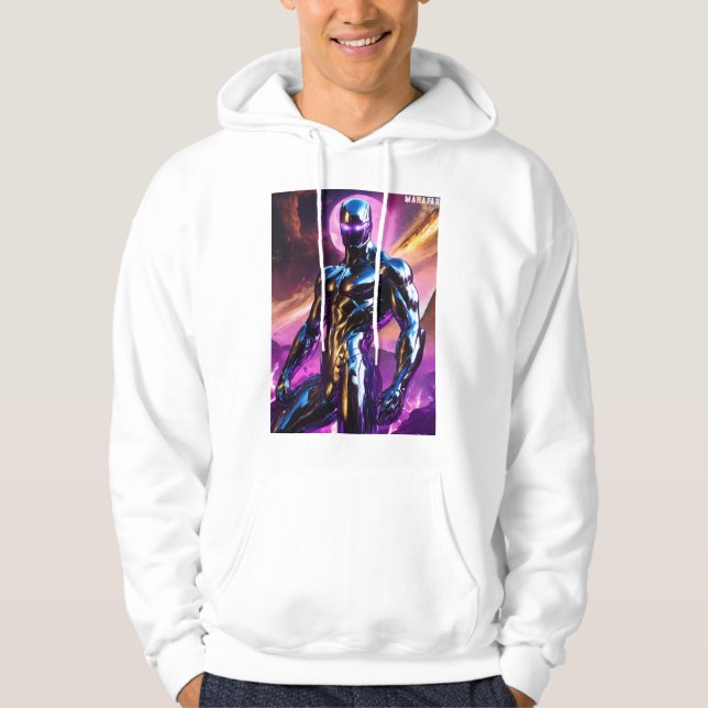 Chrome Black Violet God Surfer Hoodie (Front)