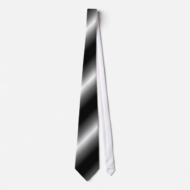 CHROME BLACK/WHITE/GREY NECK TIE (Front)
