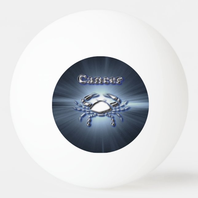 Chrome Cancer Ping Pong Ball (Front)